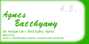 agnes batthyany business card
